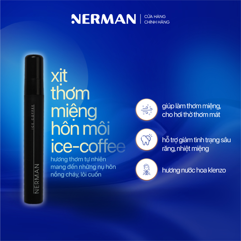 Ảnh Xịt thơm miệng Nerman Cool Smile 2 hương Ice Coffee & Lemon Ice 10ml/chai 3