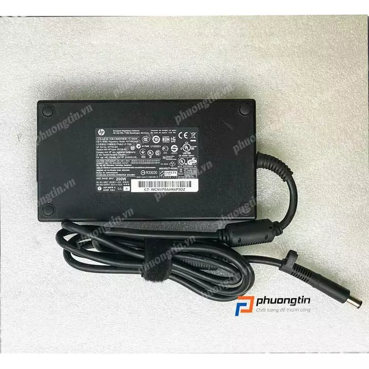 Adapter sạc zin Slim laptop HP 200w (19.5v-10,3A) chân kim sạc hp 8570w,8770w, Zbook 14, Zbook 15, Zbook 17