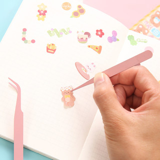 Set 2 nhíp gắp sticker màu pastel - nhíp gắp đồ thủ công thép không gỉ an toàn