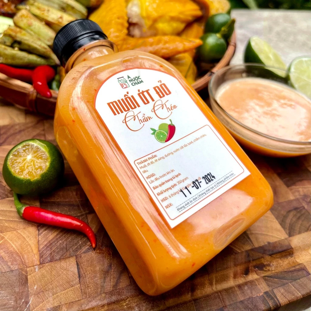 Muối chấm thịt nướng -muối ớt đỏ, sốt chấm BQQ, nước chấm hải sản,...- thương hiệu A Nước Chấm