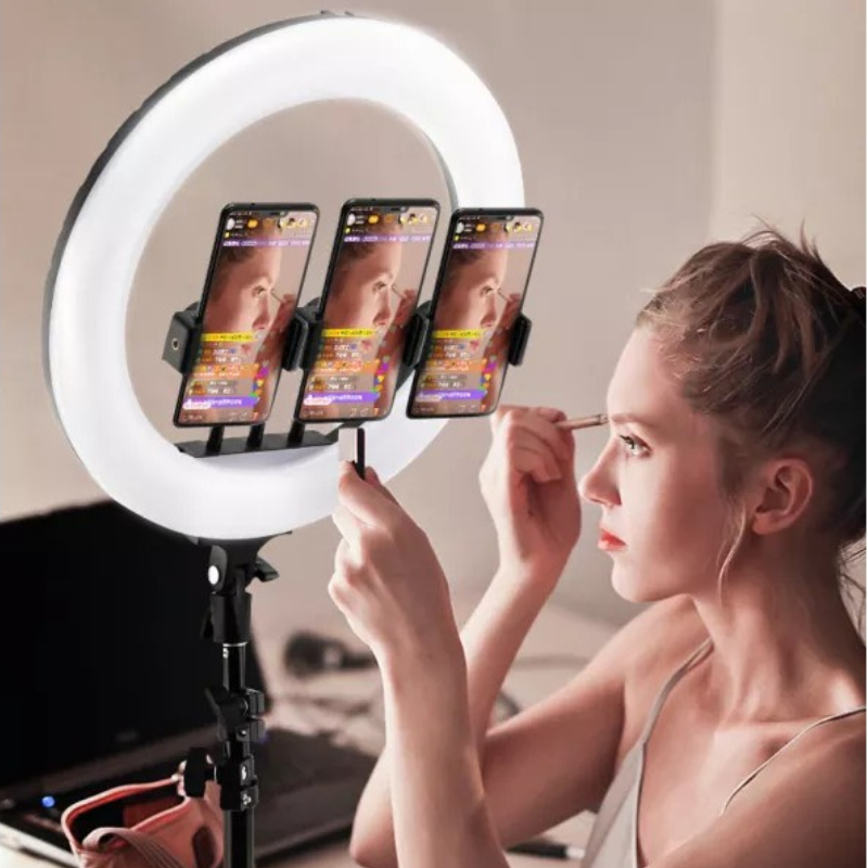 Đèn livestream bán hàng LJJ 45cm hỗ trợ chụp ảnh quay video make up spa tattoo chuyên nghiệp
