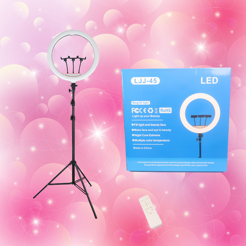 Đèn livestream bán hàng LJJ 45cm hỗ trợ chụp ảnh quay video make up spa tattoo chuyên nghiệp