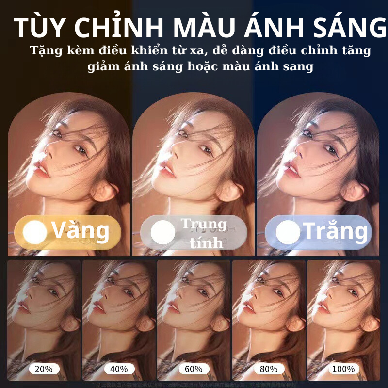 Đèn livestream bán hàng LJJ 45cm hỗ trợ chụp ảnh quay video make up spa tattoo chuyên nghiệp
