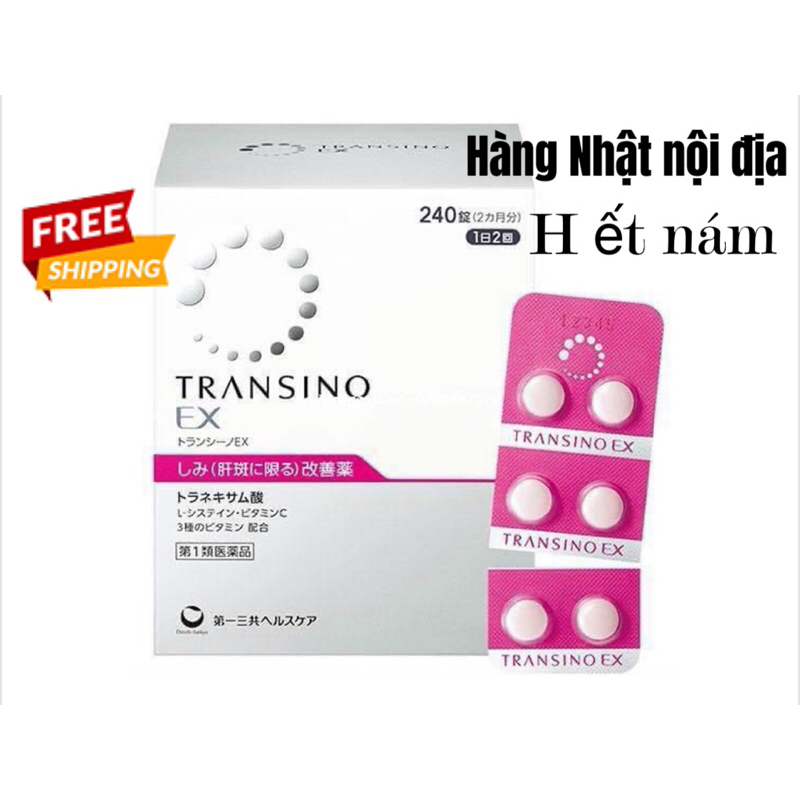 [chính hãng] viên uống trắng da giảm nám Transino 240 viên Nhật Bản ...