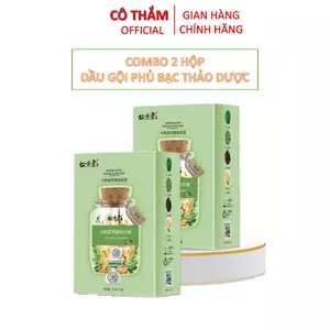 COMBO 2 MÀU (NÂU-ĐEN) Dầu Gội Nhuộm Màu Tóc Thảo Dược, Phủ Bạc Tóc, Nuôi Dưỡng Tóc Khoẻ Óng Mượt (HCM)