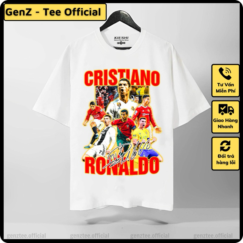 Áo thun cầu thủ Cristiano Ronaldo CR7 thể thao, hoạ tiết bóng đá mặc ...