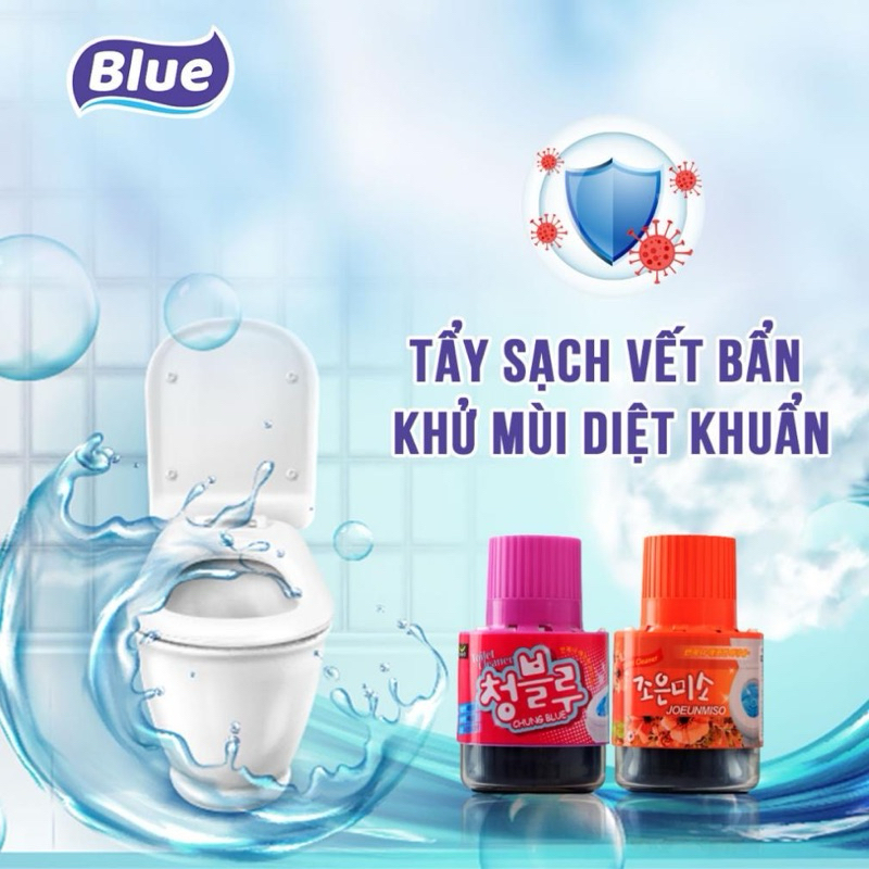 Cốc thủy tinh CHUNG BLUE thả bồn cầu Hàn Quốc 180g | Shopee Việt Nam