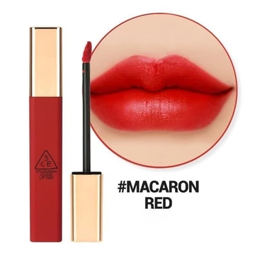 Son Kem Lì 3CE Mịn Như Nhung Velvet Lip Tint Macaron Red - Màu Đỏ Tươi