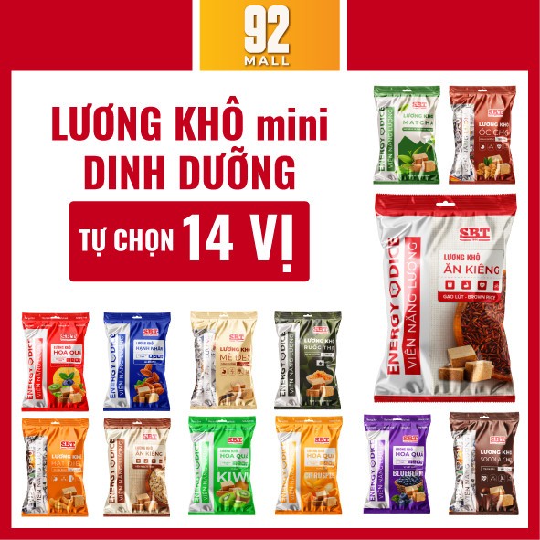 Lương khô Mini 20 Vị Việt Nam -Lương Khô Dinh Dưỡng Ăn Vặt Bổ Sung Năng ...