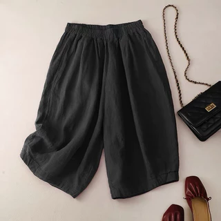Quần lửng nữ ống boom_ Quần đũi xước bigsize nữ mặc ở nhà thoải mái, thoáng mát