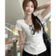 Áo thun cotton cổ vuông ôm body Justdun A38