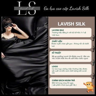 [Best seller]]Trọn Bộ Chăn  Ga Gối  Lụa Lavish Silk Cao Cấp Mát Lạnh Hàng Loại 1  _Màu Đen