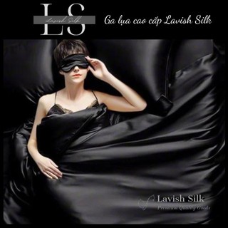 [Best seller]]Trọn Bộ Chăn  Ga Gối  Lụa Lavish Silk Cao Cấp Mát Lạnh Hàng Loại 1  _Màu Đen