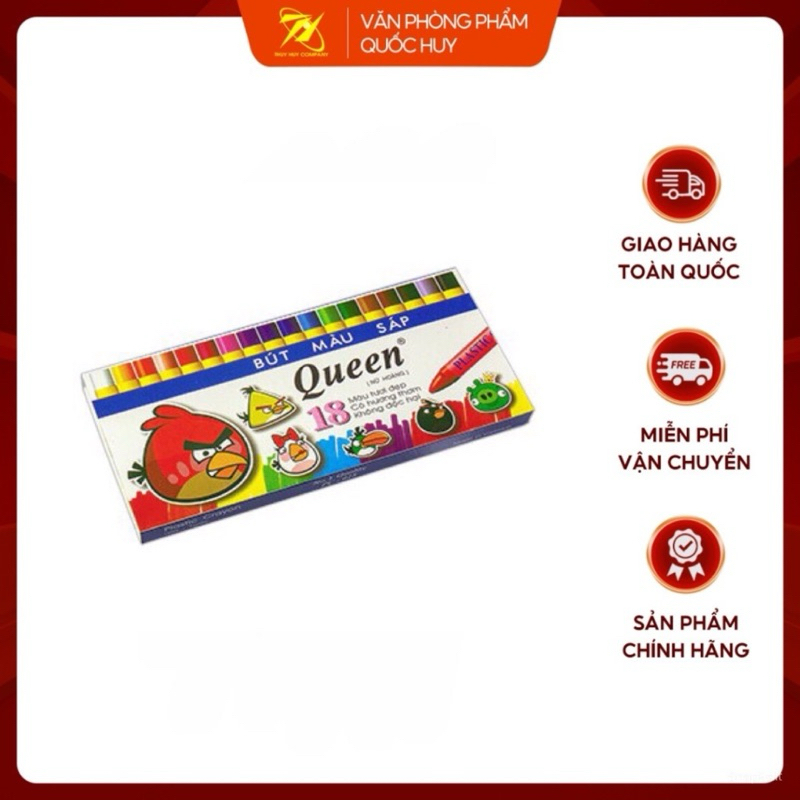 SÁP MÀU THƠM QUEEN 12 MÀU, 18 MÀU - VPP QUỐC HUY