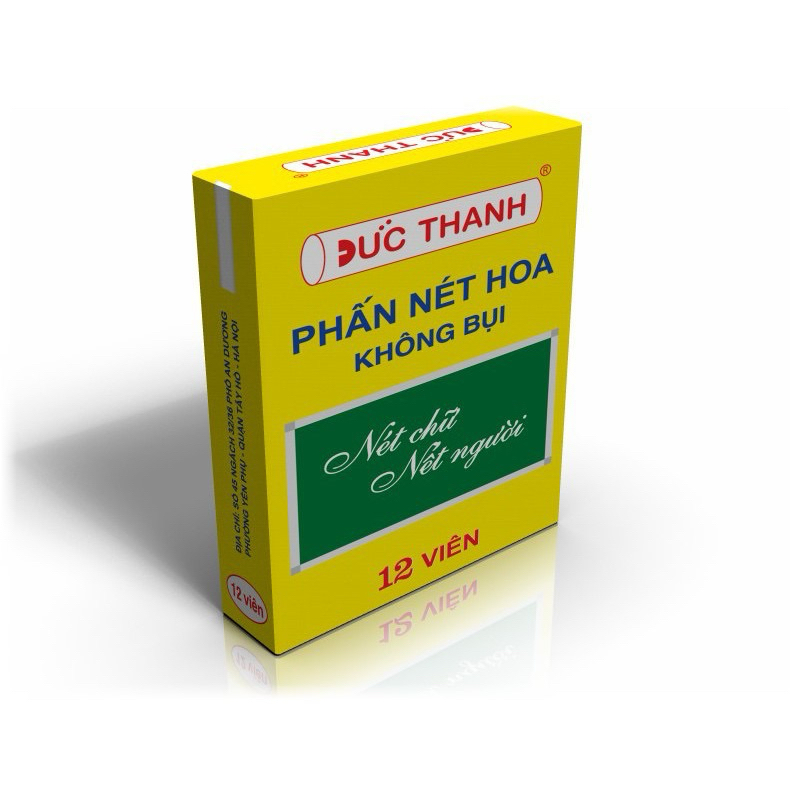 PHẤN VIẾT BẢNG KHÔNG BỤI ĐỨC THANH - 12 VIÊN/ HỘP - VPP QUỐC HUY