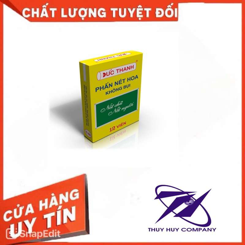 PHẤN VIẾT BẢNG KHÔNG BỤI ĐỨC THANH - 12 VIÊN/ HỘP - VPP QUỐC HUY