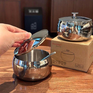 Hũ inox Chockmen kèm nắp [168], hũ gia vị, hũ mứt, dùng được mọi loại bếp