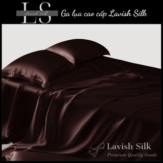 [Best Seller]Trọn Bộ Chăn  Ga Gối Lụa Lavish Silk Cao Cấp Mát Lạnh Hàng Loại 1- Nâu socola