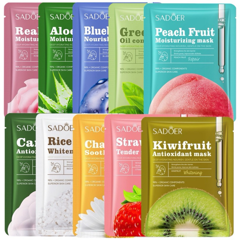 Combo 60 (Tặng 10) Mặt Nạ Cấp Ẩm, Dưỡng Trắng, Căng Bóng Da, Phục Hồi, Thu Nhỏ Lỗ Chân Lông
