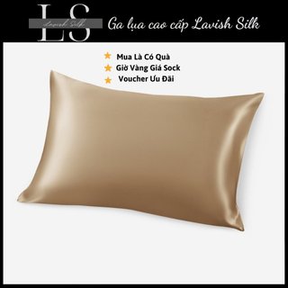 [Best Seller]Trọn Bộ Chăn  Ga Gối  Lụa Lavish Silk Cao Cấp Mát Lạnh Hàng Loại 1- Vàng Đồng