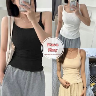 Áo Croptop 2 Dây Co Giãn Thoải Mái Chất Thun Tăm Mềm Mịn