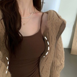 Áo Croptop 2 Dây Co Giãn Thoải Mái Chất Thun Tăm Mềm Mịn