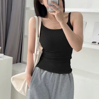 Áo Croptop 2 Dây Nữ Dáng Ngắn Basic Dễ Phối Đồ