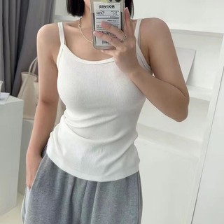 Áo Croptop 2 Dây Nữ Dáng Ngắn Basic Dễ Phối Đồ