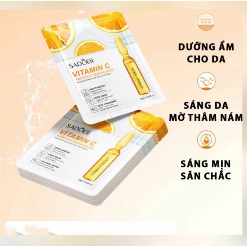 Combo 30 Miếng Mặt Nạ Vitamin C Giảm Nám, Mờ Thâm, Giảm Tàn Nhang, Lão Hoá Cho Da Skin Mark ALOHA