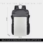 Balo nam TEE SIK balo đựng laptop 16 in balo du lịch chống thấm nước 3 màu ba lô đi học nhiều ngăn đựng quần áo BL06 — ảnh 6