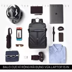 Balo nam TEE SIK balo đựng laptop 16 in balo du lịch chống thấm nước 3 màu ba lô đi học nhiều ngăn đựng quần áo BL06 — ảnh 4