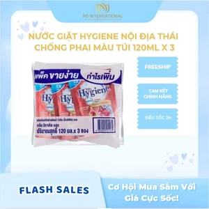 NƯỚC GIẶT HYGIENE EXPERT WASH LIQUID DETERGENT CHỐNG PHAI MÀU - ĐỎ CAM MIRACLE 120 ML X 3 (NỘI ĐỊA THÁI)
