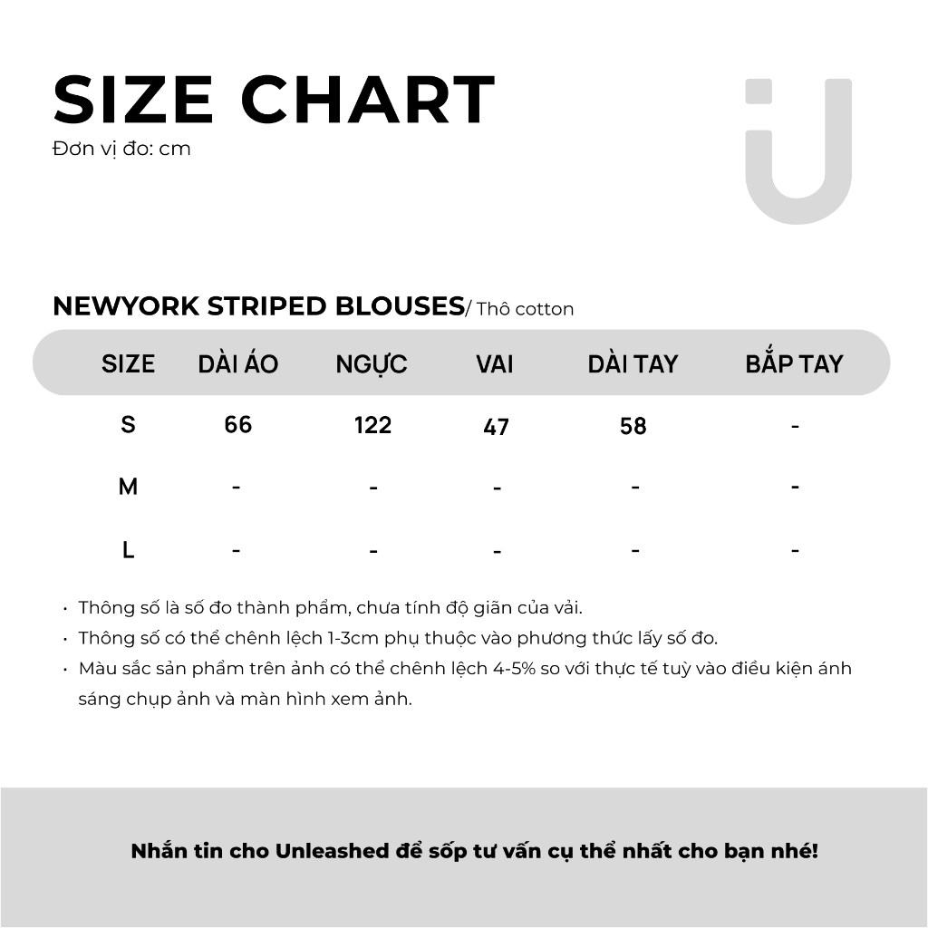 Product image Áo sơ mi kẻ dài tay dáng rộng trẻ trung chất thô cotton mềm Unleashedvn Newyork Striped Blouses 9