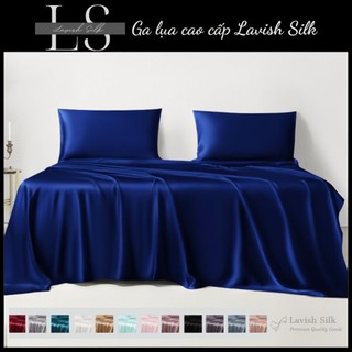 [Best Seller]Trọn Bộ Chăn  Ga Gối Lụa Lavish Silk Cao Cấp Mát Lạnh Hàng Loại 1  - Xanh Coban