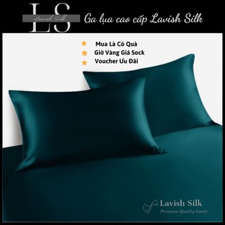 [Best Seller]Trọn Bộ Chăn  Ga Gối  Lụa Lavish Silk Cao Cấp Mát Lạnh Hàng Loại 1  - Xanh Cổ Vịt