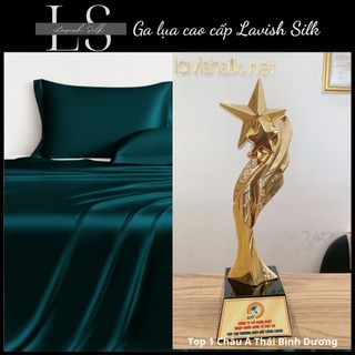 [Best Seller]Trọn Bộ Chăn  Ga Gối  Lụa Lavish Silk Cao Cấp Mát Lạnh Hàng Loại 1  - Xanh Cổ Vịt