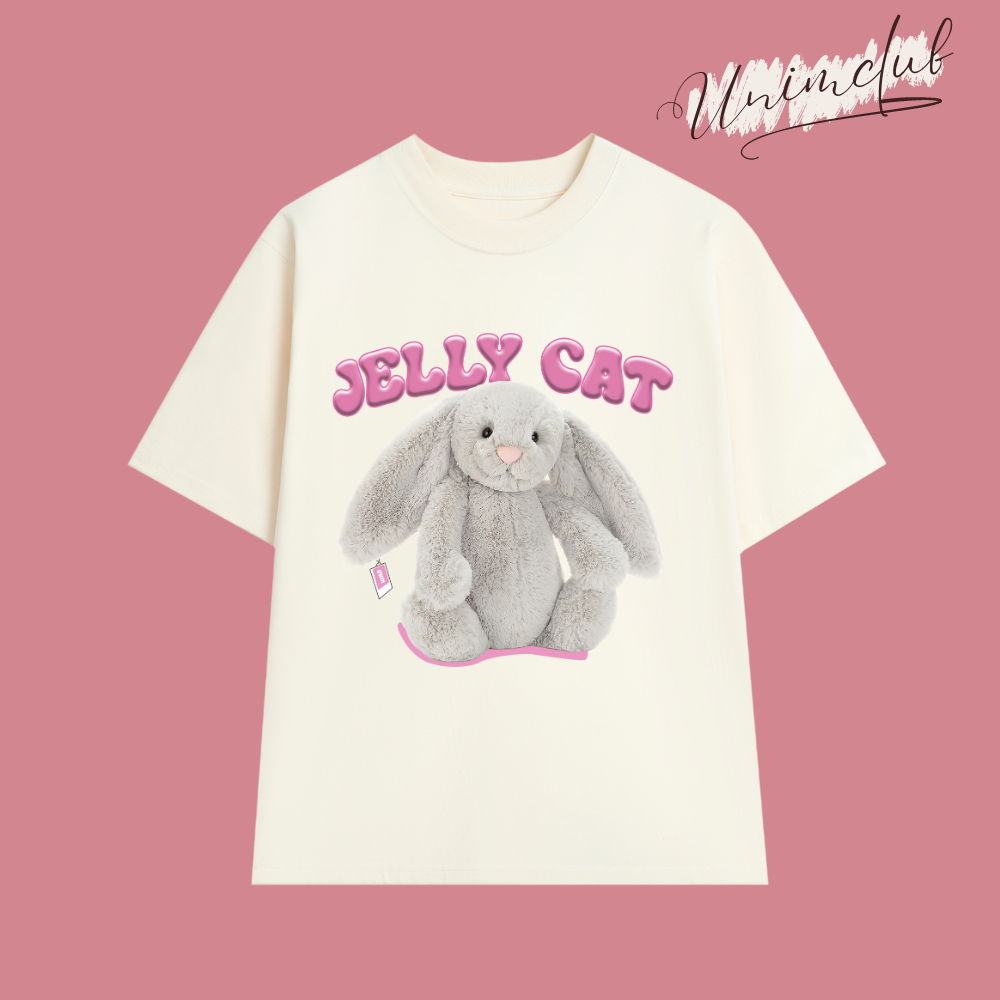 Áo Thun Bunny JellyCat Siêu Đáng Yêu Form Unisex Vải 100% Cotton Cao Cấp ĐỊnh Lượng 250GSM Co Giãn 2 Chiều - APJELLY
