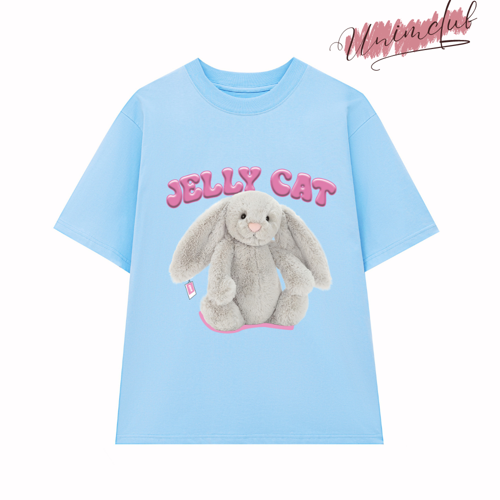 Áo Thun Bunny JellyCat Siêu Đáng Yêu Form Unisex Vải 100% Cotton Cao Cấp ĐỊnh Lượng 250GSM Co Giãn 2 Chiều - APJELLY