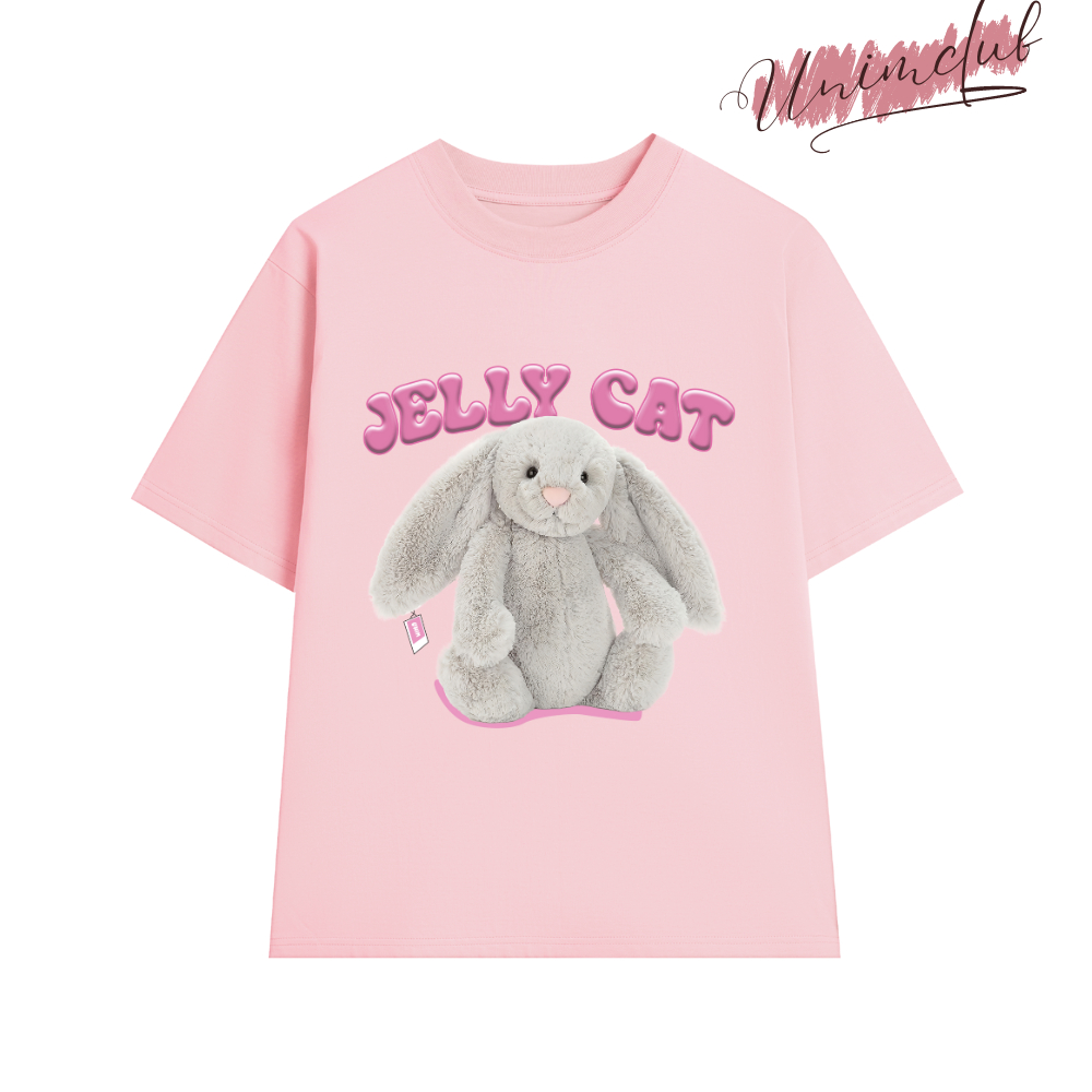 Áo Thun Bunny JellyCat Siêu Đáng Yêu Form Unisex Vải 100% Cotton Cao Cấp ĐỊnh Lượng 250GSM Co Giãn 2 Chiều - APJELLY