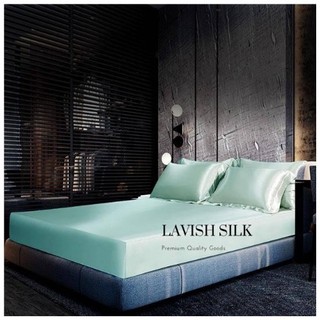 [Best Seller]Trọn Bộ Chăn  Ga Gối Lụa Lavish Silk Cao Cấp Mát Lạnh Hàng Loại 1  - Xanh Ngọc