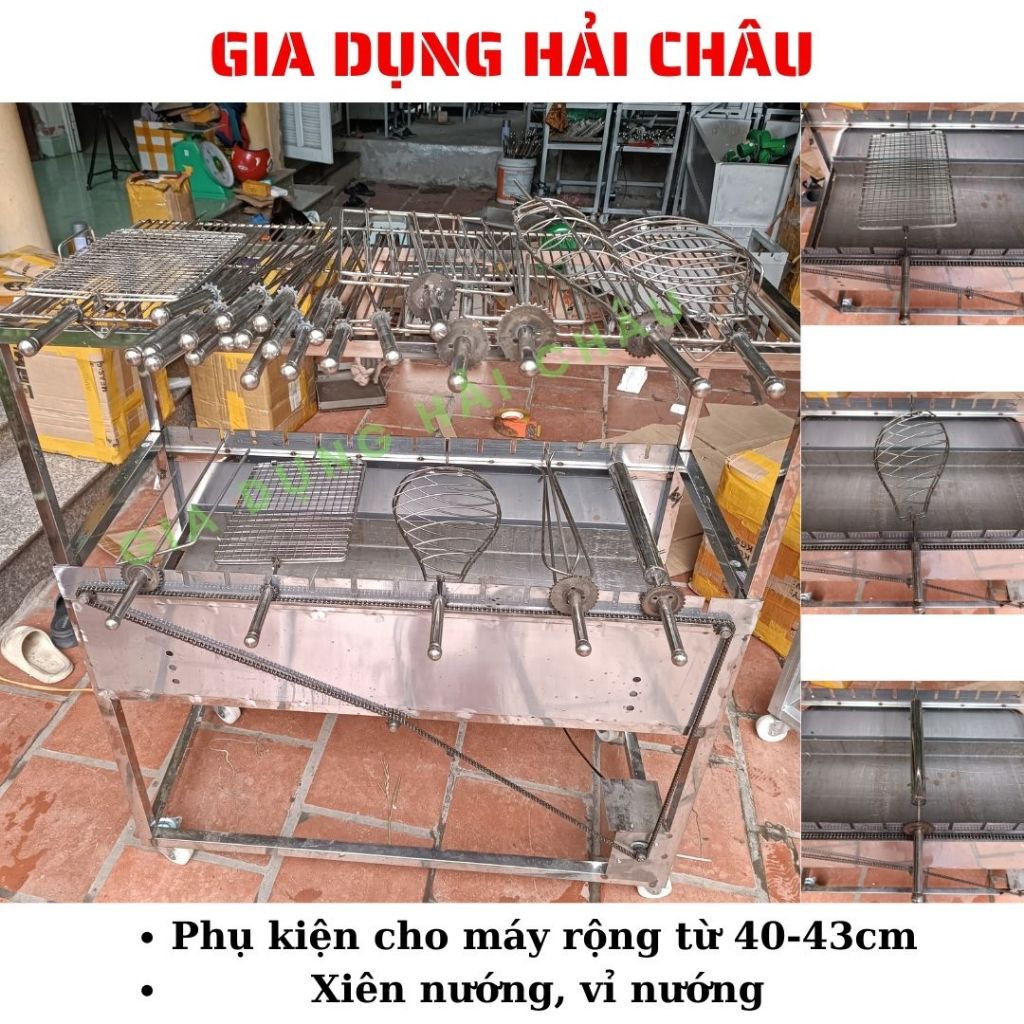 Phụ kiện đồ nướng, vỉ nướng thịt, vỉ cá, xiên cuộn ba chỉ xiên nướng cá lóc
