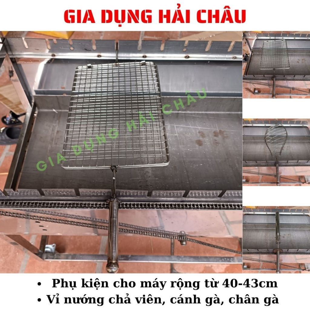 Phụ kiện đồ nướng, vỉ nướng thịt, vỉ cá, xiên cuộn ba chỉ xiên nướng cá lóc