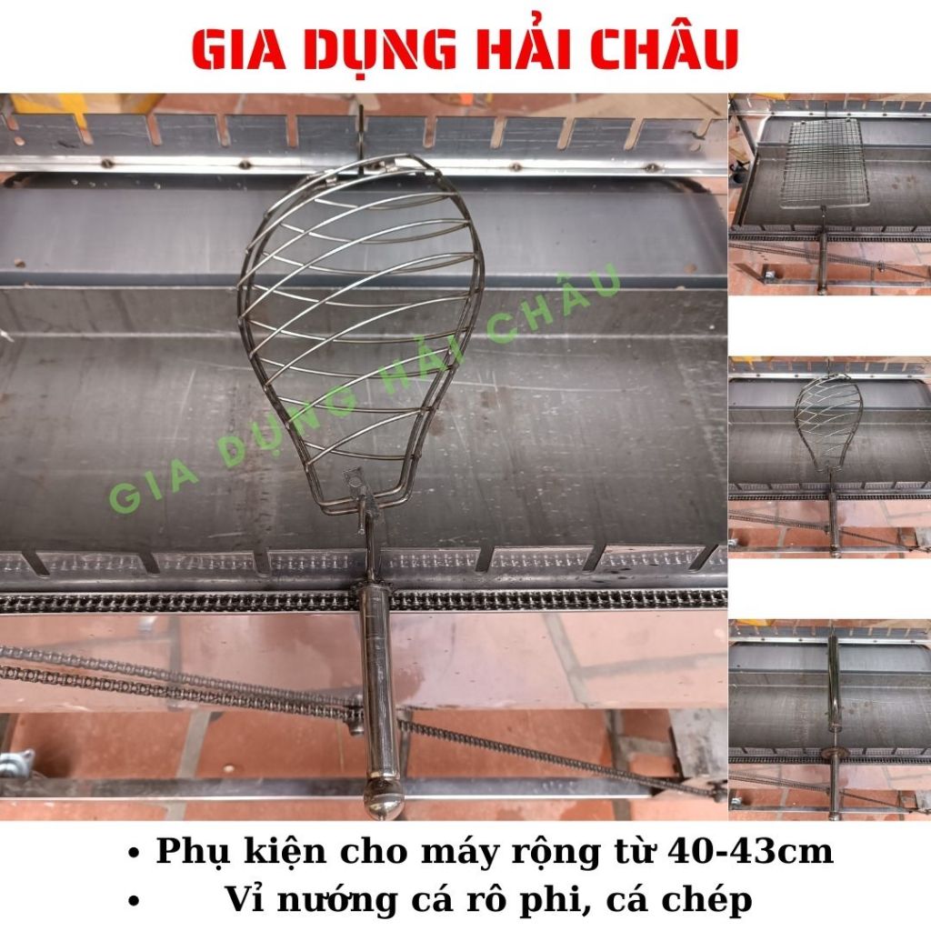 Phụ kiện đồ nướng, vỉ nướng thịt, vỉ cá, xiên cuộn ba chỉ xiên nướng cá lóc