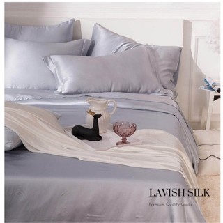 [Best Seller]Trọn Bộ Chăn  Ga Gối  Lụa Lavish Silk Cao Cấp Mát Lạnh Hàng Loại 1  - Xám Ghi