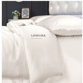 [Best Seller]Trọn Bộ Chăn  Ga Gối  Lụa Lavish Silk Cao Cấp Mát Lạnh Hàng Loại 1 - Trắng