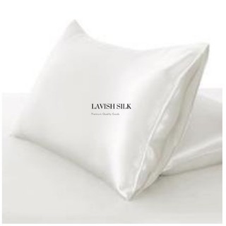 [Best Seller]Trọn Bộ Chăn  Ga Gối  Lụa Lavish Silk Cao Cấp Mát Lạnh Hàng Loại 1 - Trắng
