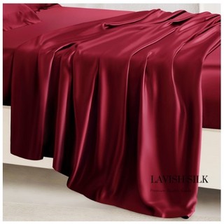 [Best Seller]Trọn Bộ Chăn  Ga Gối Lụa Lavish Silk Cao Cấp Mát Lạnh Hàng Loại 1 - Đỏ Đô