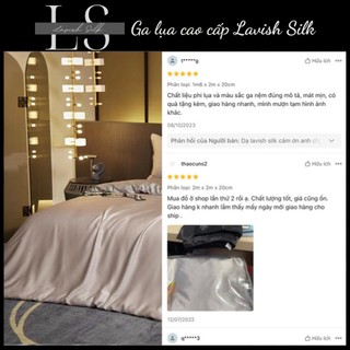 [Best Seller]Trọn Bộ Chăn Ga Gối Lụa Lavish Silk Cao Cấp Mát Lạnh Hàng Loại 1-Hồng Phấn Mix Xám Ghi