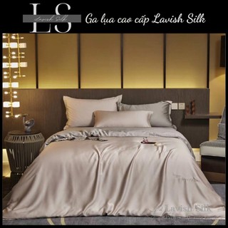 [Best Seller]Trọn Bộ Chăn Ga Gối Lụa Lavish Silk Cao Cấp Mát Lạnh Hàng Loại 1-Hồng Phấn Mix Xám Ghi