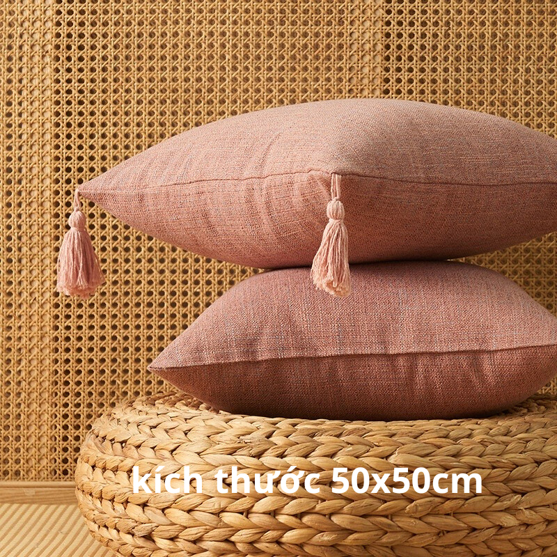 Gối tựa lưng sofa, gối sofa , vuông 45x45 , 50x50 có tua rua hiện đại ...